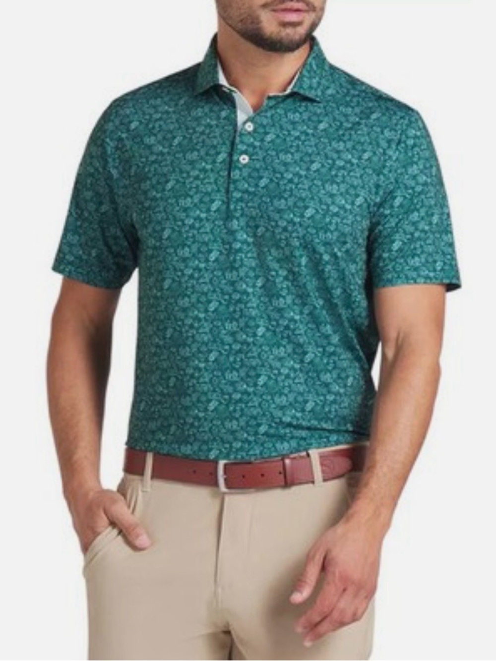 NWT PUMA MATTR DARK MYRTLE HIGH PERFORMANCE MENS GOLF POLO 4-WAY STRETCH SIZE M